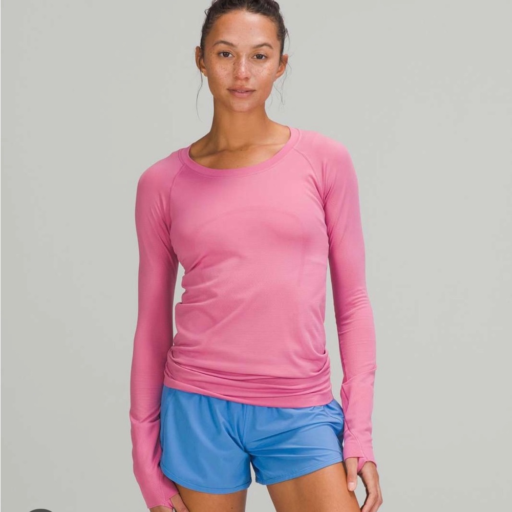 Lululemon swiftly tech long sleeve 2.0 pink blossom